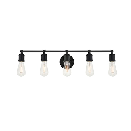 Serif 5 Light Black Wall Sconce